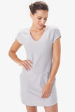 Energic V-Neck Dress With Pockets