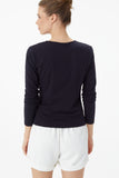 Luisa Fake Front Wrap Long Sleeve Tee